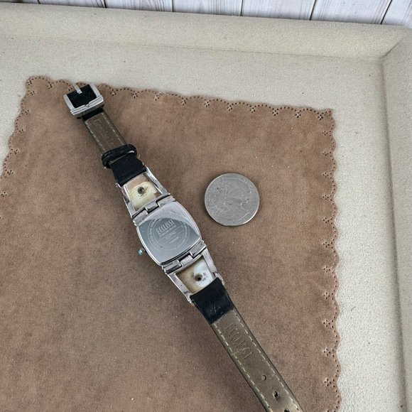 Vintage Sterling Silver Ecclissi Watch Mother of Pearl Dial and Sides - Picture 8 of 10